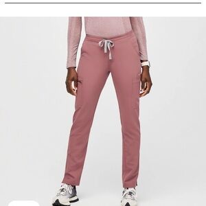 Figs Mauve Yola Skinny Scrub Pants